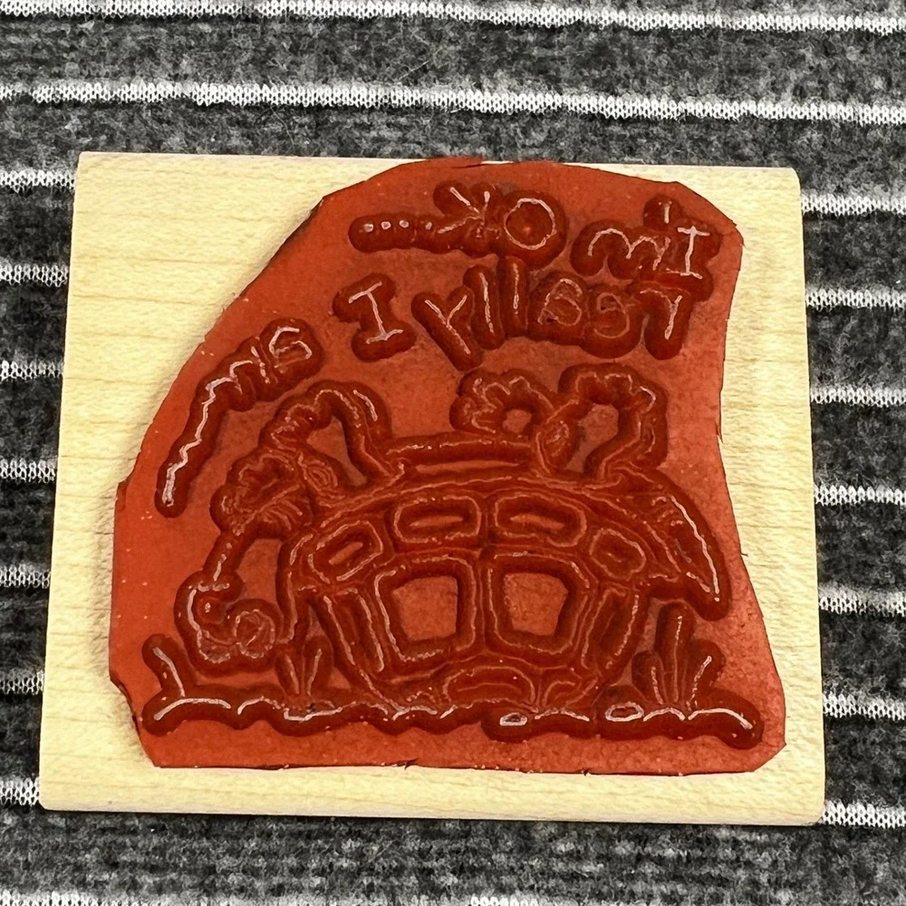 Stampin Up Rubber Stamp Good Used Condition Turtle OK Really I Am